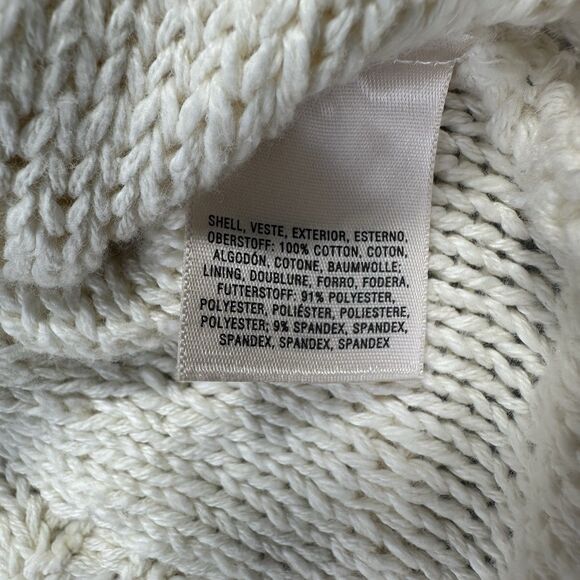 Moth By Anthropologie Women’s Cable Knit Size Large Sleeveless Sweater Blended - Picture 9 of 9